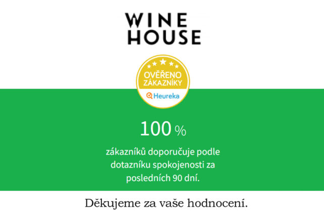 100% hodnocení ehopu Winehouse.cz na Heureka.cz